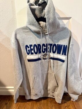 Georgetown Hoyas Champion Hoodie Varsity Sweatshirt Size L
